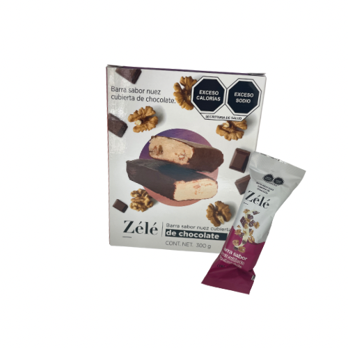 Barra de nuez cubierta de chocolate | snack saludable | Keto