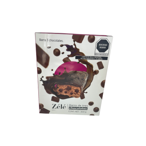 Barra de tres chocolates | snack saludable | Keto