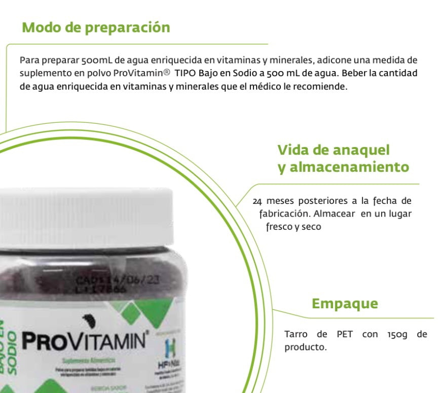 Vitaminas ProVitamin Sabor Jamaica | bebida saludable | suplemento