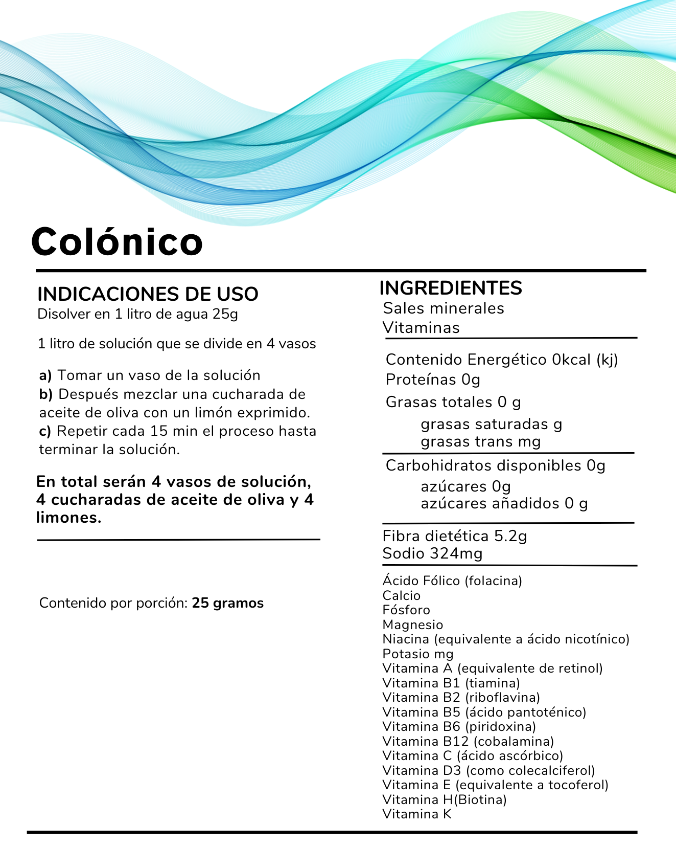 Colónico | Detox | Limpieza colon | Depuración y limpieza sistema digestivo