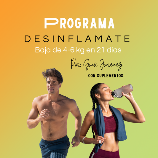 Desinflamate (programa de 21 días) baja de 4-6kg (programa con suplementos)